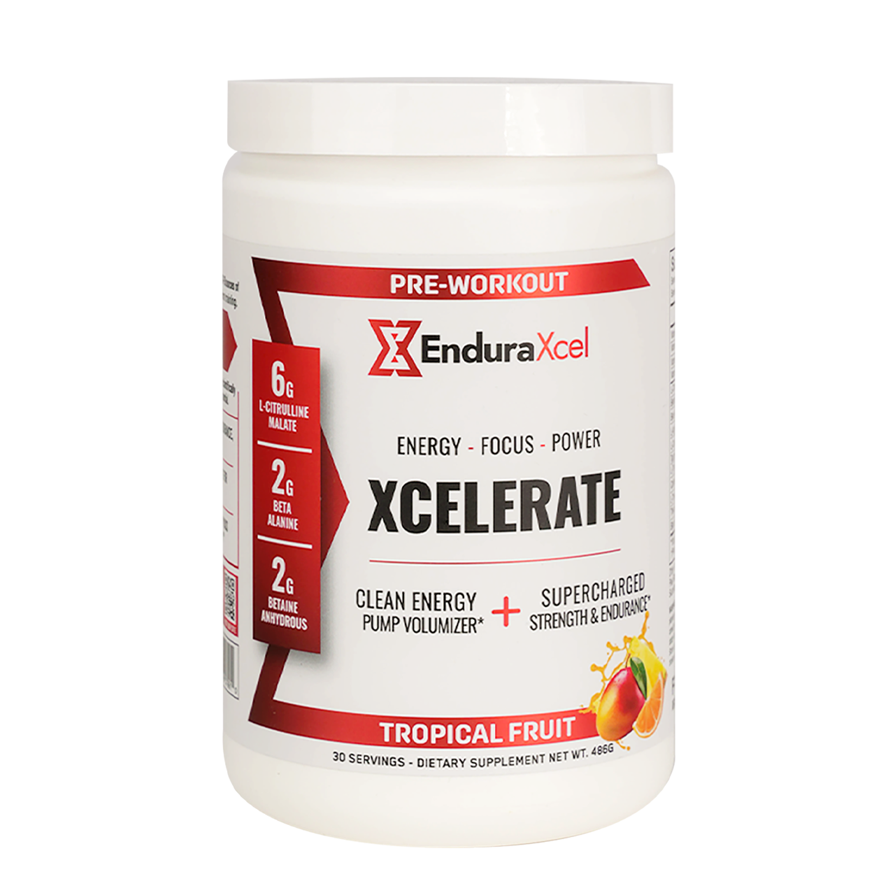 Xcelerate Pre-Workout – Tropical Fruits - 30 serv.